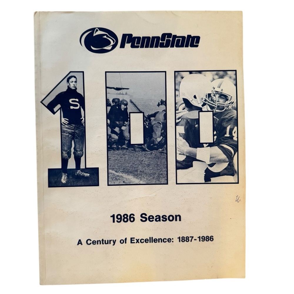 1986 Penn State Football Program Book A Century of Excellence PSU Nittany Lions
